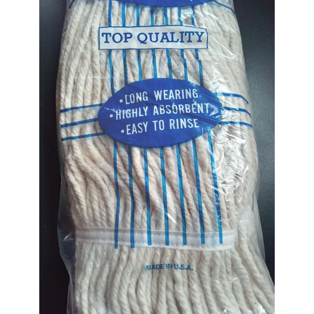Two 24 oz. Natural Cotton Cut Mop Head Made in the U.S.A.